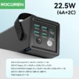 Rocoren-50,000mAh-22.5W-Power-Bank-With-Fast-Charging-6-Ports-USB-+-Type-C-Powerbank-With-Flashlight