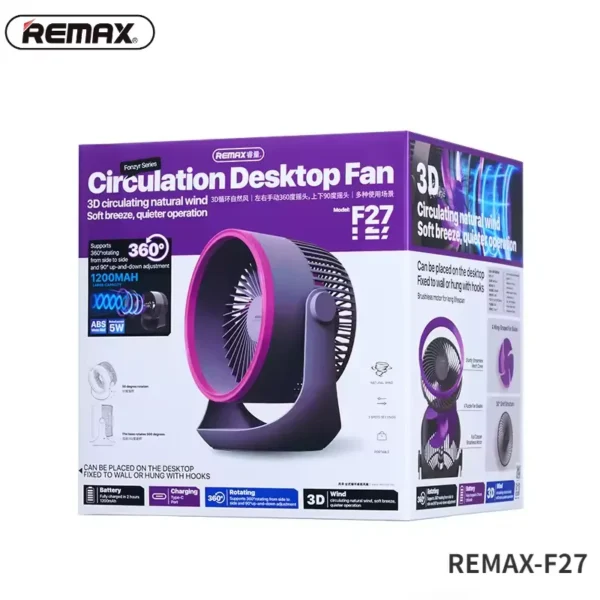 Remax_F27_Fonzyr_Series_Circulation_Desktop_Fan_Tech_By_Tauhid