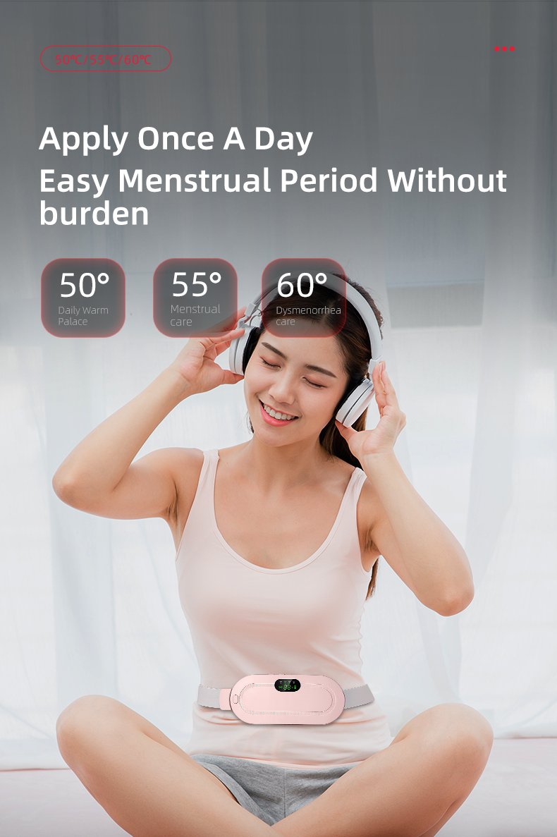 period pain relief heating pad, menstrual pain relief, heating belt for women, USB heating pad, cramps relief pad, warm belt for period pain, women’s comfort pad